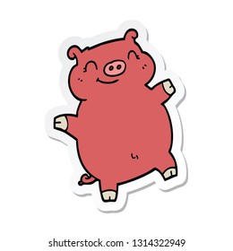 Aufkleber eines Schlachtschweins