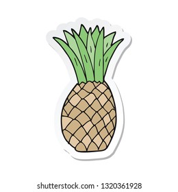 pegatina de una piña de dibujos animados