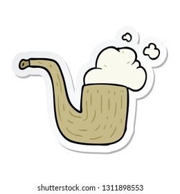 pegatina de una tubería de dibujos animados