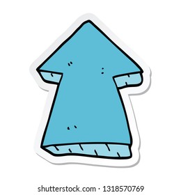 pegatina de una flecha apuntando a dibujos animados