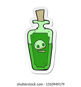 sticker of a cartoon poison