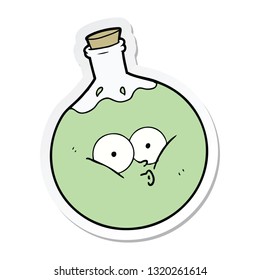 sticker of a cartoon potion