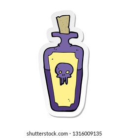 sticker of a cartoon potion bottle