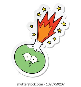 sticker of a cartoon potion exploding