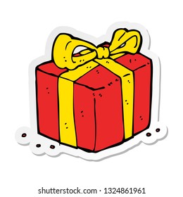 sticker of a cartoon present