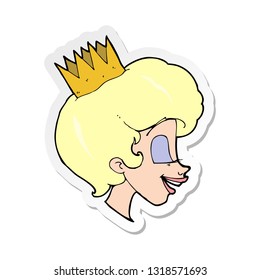 pegatina de una princesa de caricatura