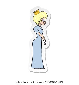 sticker of a cartoon princess