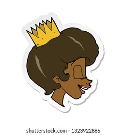 pegatina de una princesa de caricatura