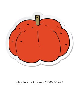 pegatina de una calabaza de dibujos animados