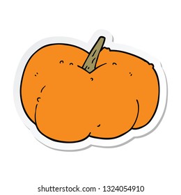 adesivo de uma abóbora de desenho animado abóbora abóbora