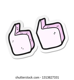 sticker of a cartoon quotation marks