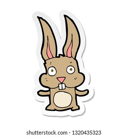 pegatina de un conejo de dibujos animados
