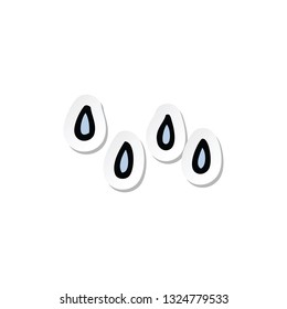 sticker of a cartoon rain