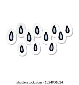 pegatina de una lluvia de dibujos animados