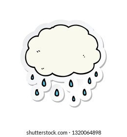 pegatina de una caricatura en la nube