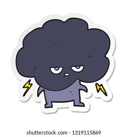 Aufkleber einer Cartoon-Regenwolke