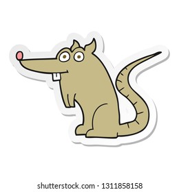pegatina de una rata de dibujos animados