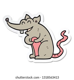 adesivo de um rato de desenho animado