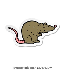 sticker of a cartoon rat