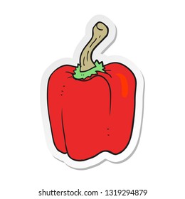 sticker of a cartoon red pepper