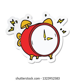 pegatina de un reloj de alarma de tira de dibujos