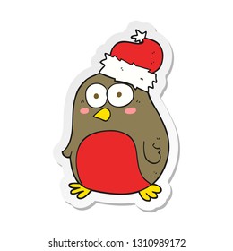 sticker of a cartoon robin