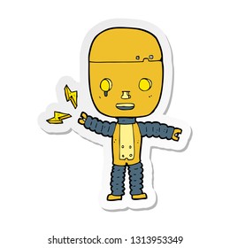 sticker of a cartoon robot