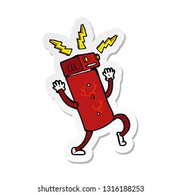 pegatina de un robot de dibujos animados