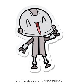 sticker of a cartoon robot