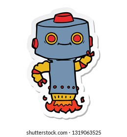 sticker of a cartoon robot