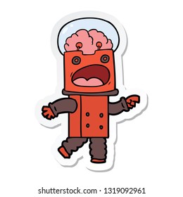 pegatina de un robot de dibujos animados