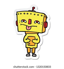 sticker of a cartoon robot