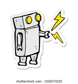 sticker of a cartoon robot
