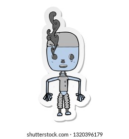sticker of a cartoon robot