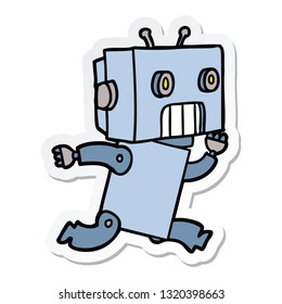 Aufkleber eines Cartoon-Roboters