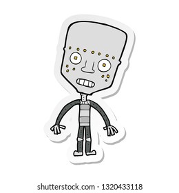 pegatina de un robot de dibujos animados