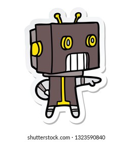 Aufkleber eines Cartoon-Roboters