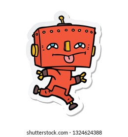 adesivo de um robô de desenho animado