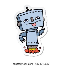adesivo de um robô de desenho animado