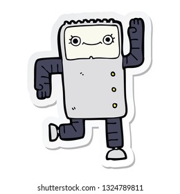 Aufkleber eines Cartoon-Roboters