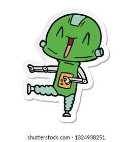 Aufkleber eines Cartoon-Roboters