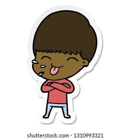sticker of a cartoon rude man