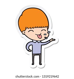 sticker of a cartoon rude man