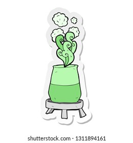 sticker of a cartoon science experiment
