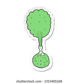 sticker of a cartoon science experiment
