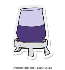 pegatina de un experimento de ciencia de caricaturas
