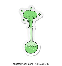 sticker of a cartoon science experiment