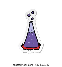 sticker of a cartoon science experiment