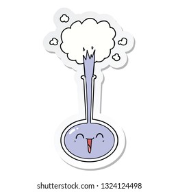 pegatina de un experimento de ciencia de caricaturas