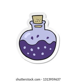 sticker of a cartoon science potion